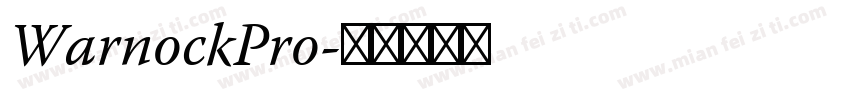 WarnockPro字体转换