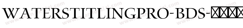 WatersTitlingPro-BdS字体转换