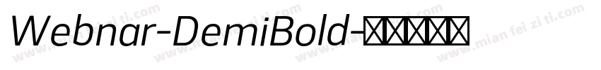 Webnar-DemiBold字体转换