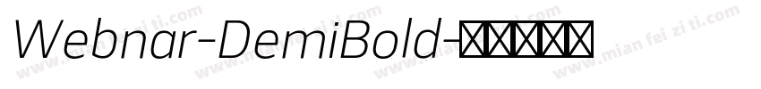 Webnar-DemiBold字体转换
