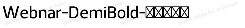 Webnar-DemiBold字体转换