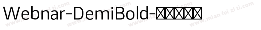 Webnar-DemiBold字体转换