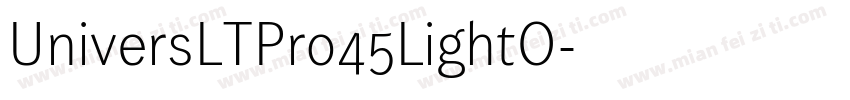 UniversLTPro45LightO字体转换