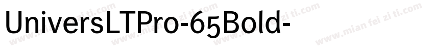 UniversLTPro-65Bold字体转换