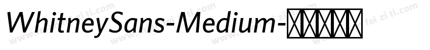 WhitneySans-Medium字体转换