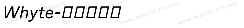 Whyte字体转换