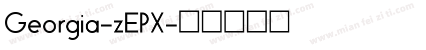 Georgia-zEPX字体转换
