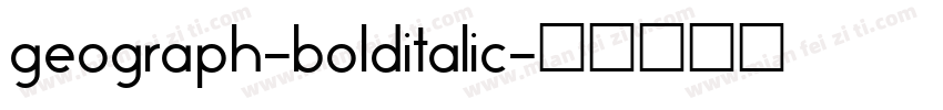 geograph-bolditalic字体转换