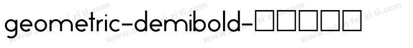 geometric-demibold字体转换