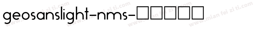 geosanslight-nms字体转换