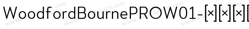 WoodfordBournePROW01字体转换