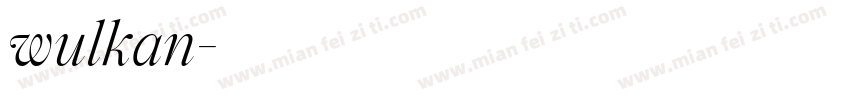 wulkan字体转换