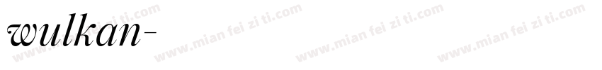 wulkan字体转换