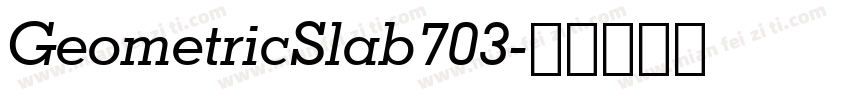 GeometricSlab703字体转换