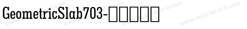 GeometricSlab703字体转换