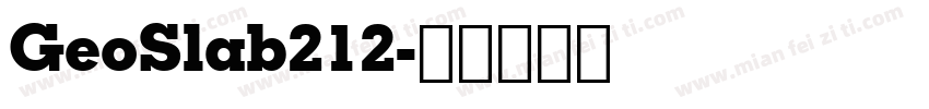 GeoSlab212字体转换
