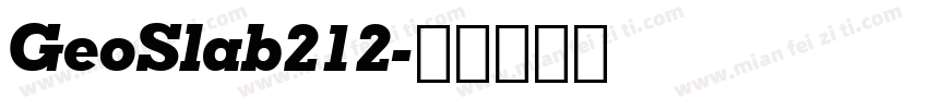 GeoSlab212字体转换