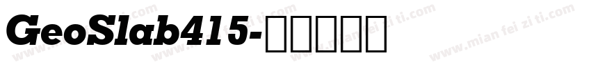 GeoSlab415字体转换