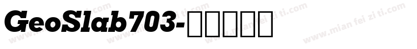 GeoSlab703字体转换