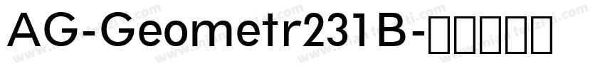 AG-Geometr231B字体转换