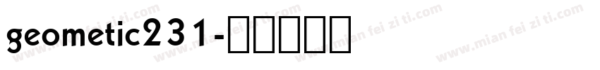 geometic231字体转换