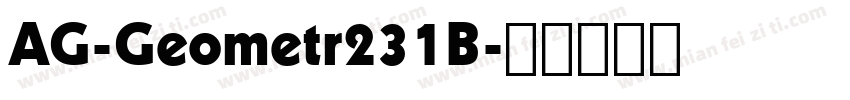 AG-Geometr231B字体转换