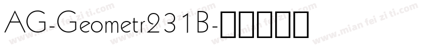 AG-Geometr231B字体转换