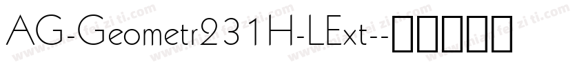 AG-Geometr231H-LExt-字体转换