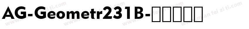AG-Geometr231B字体转换