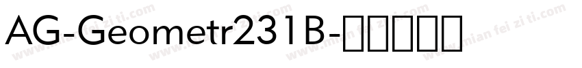 AG-Geometr231B字体转换