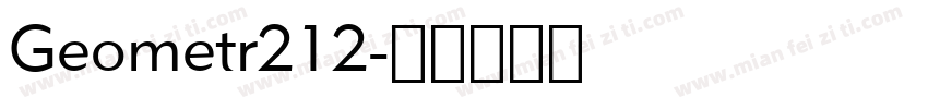 Geometr212字体转换