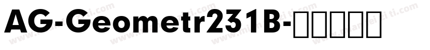 AG-Geometr231B字体转换