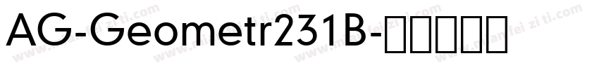 AG-Geometr231B字体转换