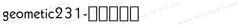 geometic231字体转换