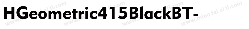 HGeometric415BlackBT字体转换