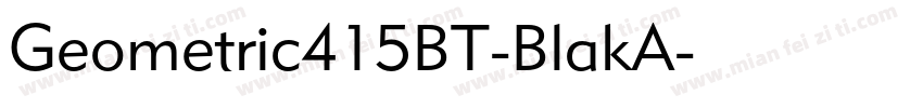 Geometric415BT-BlakA字体转换