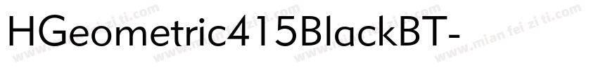 HGeometric415BlackBT字体转换