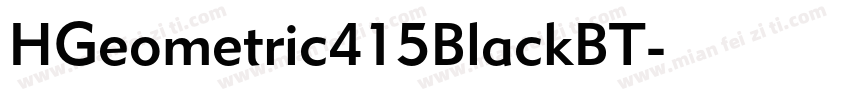 HGeometric415BlackBT字体转换