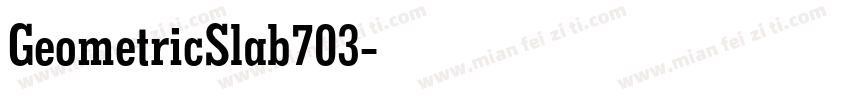 GeometricSlab703字体转换