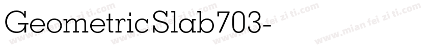GeometricSlab703字体转换