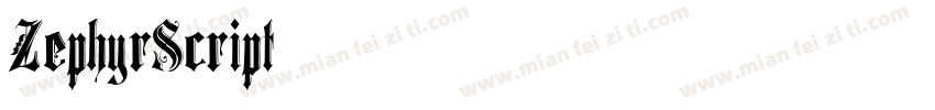 ZephyrScript字体转换