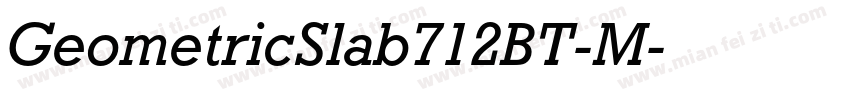 GeometricSlab712BT-M字体转换