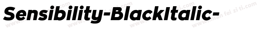 Sensibility-BlackItalic字体转换