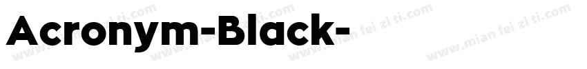 Acronym-Black字体转换