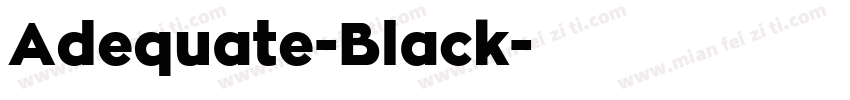 Adequate-Black字体转换