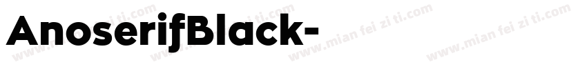 AnoserifBlack字体转换