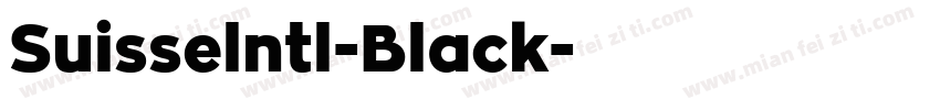 Suisselntl-Black字体转换