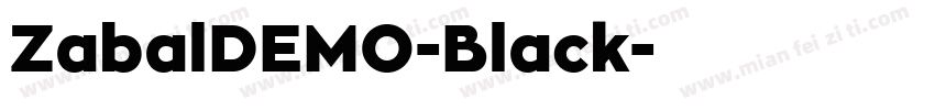 ZabalDEMO-Black字体转换