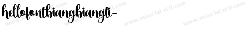 hellofontbiangbiangti字体转换