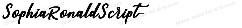 SophiaRonaldScript字体转换